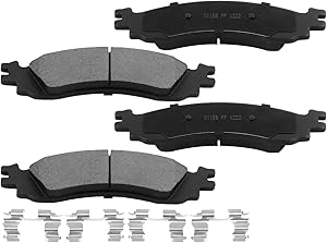 Front Ceramic Disc Brake Pads D1158 Replacement for Ford Explorer Sport Trac Taurus Mercury Mountaineer with Hardware Kits 4PCS
