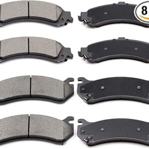 ECCPP D834 D785 Ceramic Brake Disc Pad fit for Cadillac Escalade EXT ESV,for Chevy Avalanche Silverado Suburban 1500/Tahoe,for GMC Yukon/Sierra 1500,Front Rear