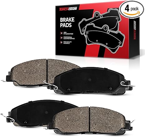 Torchbeam D1081 Front Brake Pads Compatible with 2005-2010 M-ustang, 2005-2007 A-vanti, Front Brake Pad Set, 4pcs